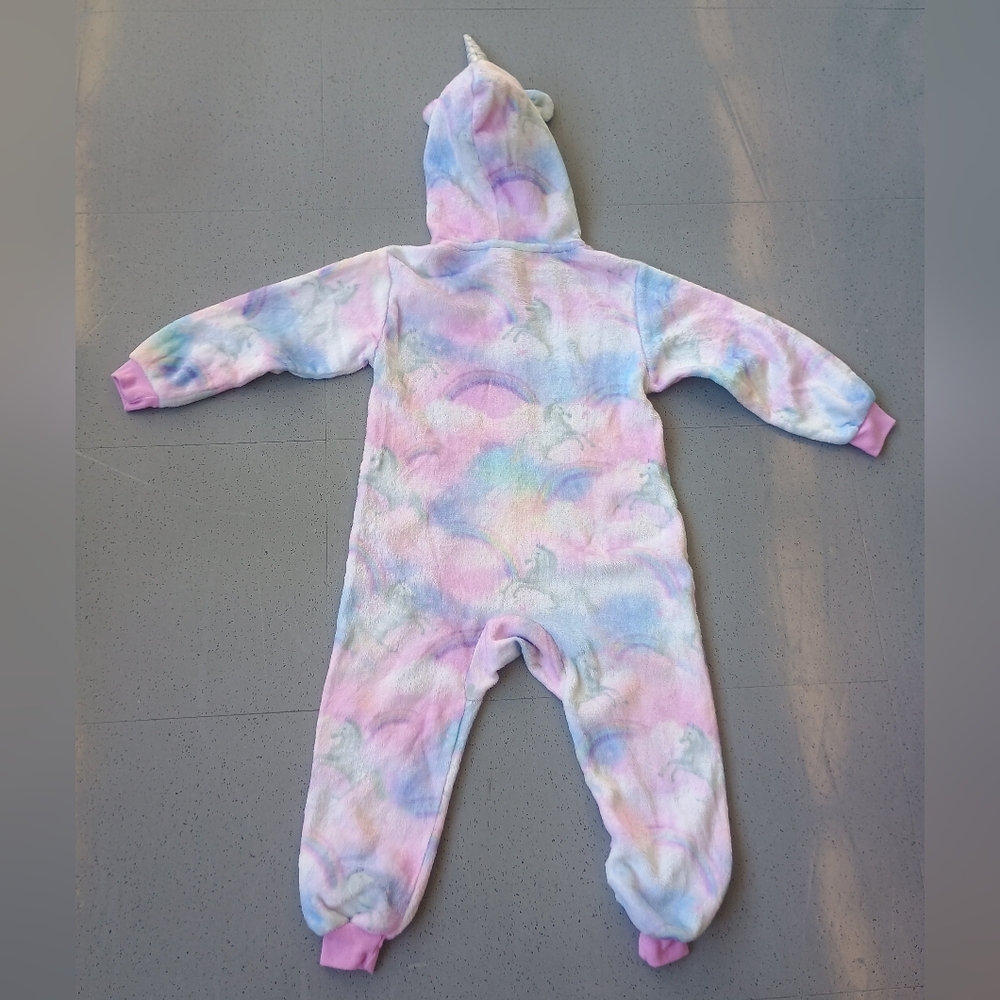 The Children Place Kids Size XS Pastel Color Unicorn One Piece Costume Sleepwear - Picture 3 of 11